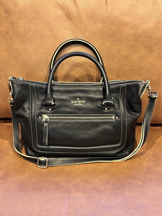 kate spade Handbags - KATE SPADE NY Mott Street Riley Satchel  Leather Storybook Lining Crossbody 15x9